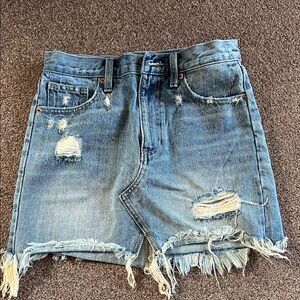 Distressed Denim Women’s Skirt